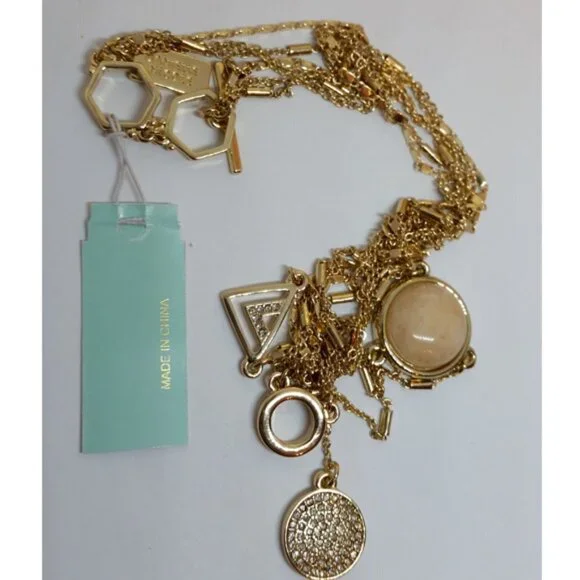 NWT Danielle Nicole Shape Shifter Layered Necklace - Picture 3 of 3